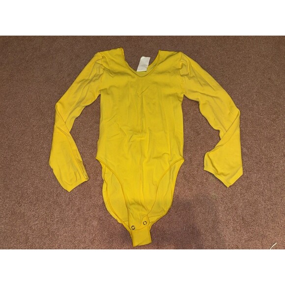 Spirit Halloween Women Yellow Bodysuit Leotard Small/Medium - Picture 4 of 4